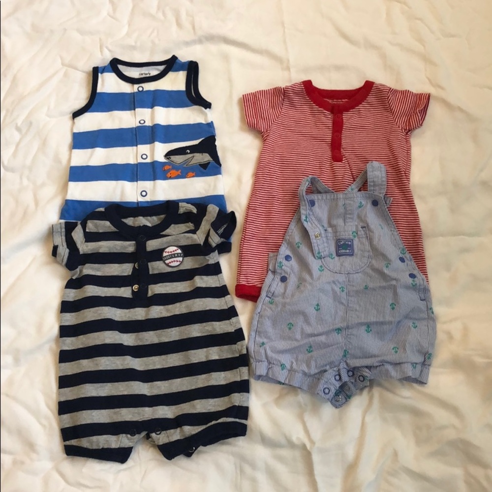 4 Carters Summer Outfits, never been worn